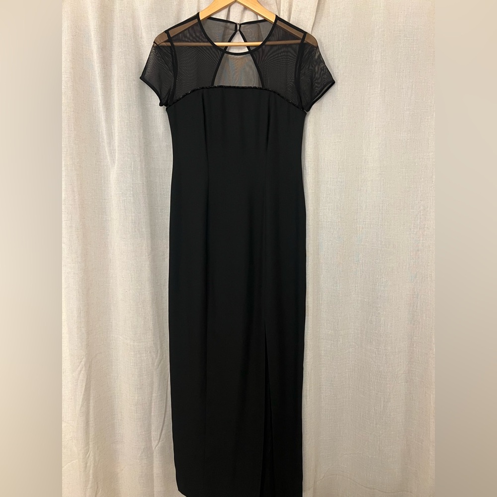 Liz Claiborne Black Sheath Dress Cap Sleeve